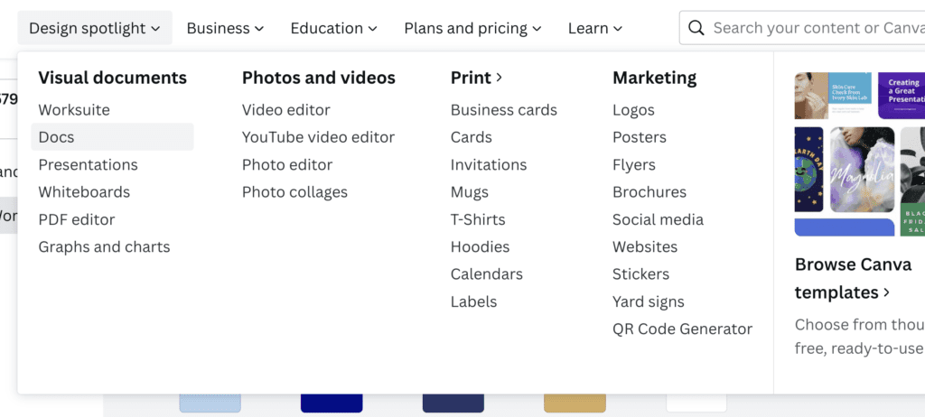 visual design choices