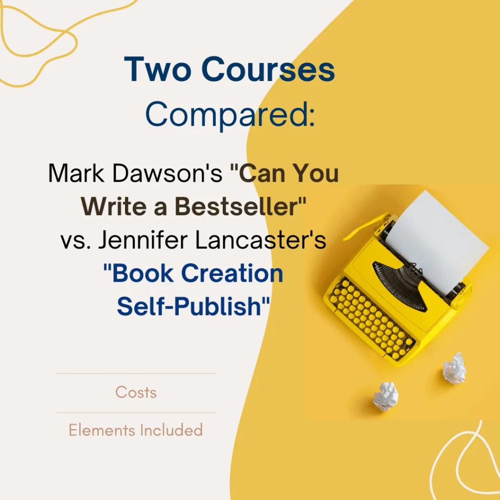 book creation or writing courses compared