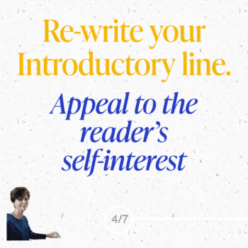 Writing tip: re-write your introductory line