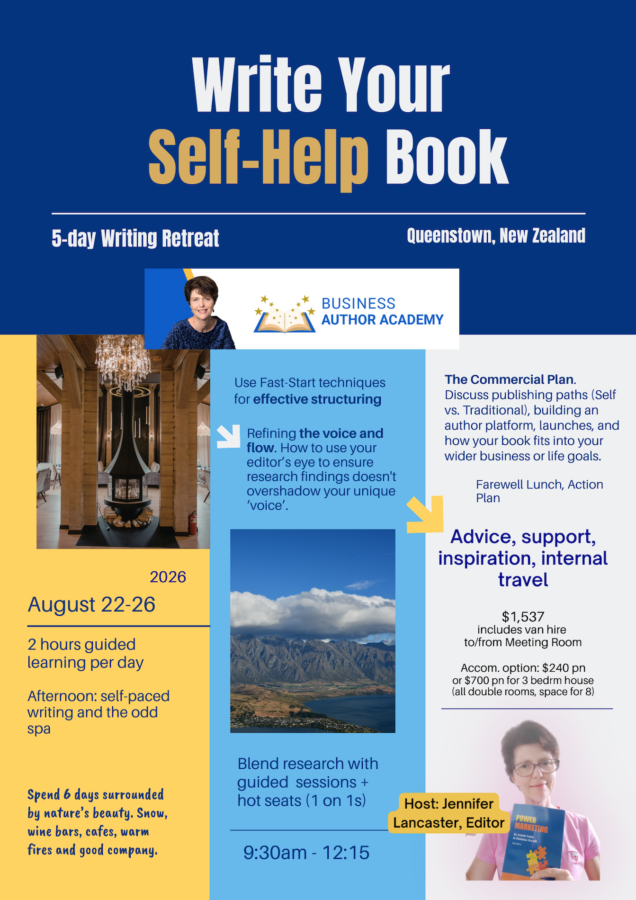 Write your self-help book retreat NZ